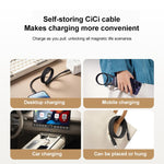 MOMAX DL57D Mag.Link cáp dữ liệu sạc nhanh 60W Type-C sang 8 Pin có nam châm, chiều dài: 1m