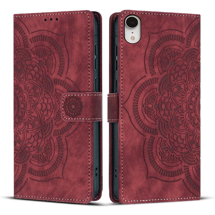 Ốp lưng điện thoại da mờ cổ điển Mandala dập nổi, dành cho iPhone XR, dành cho iPhone XS Max, dành cho iPhone 7 Plus / 8 Plus