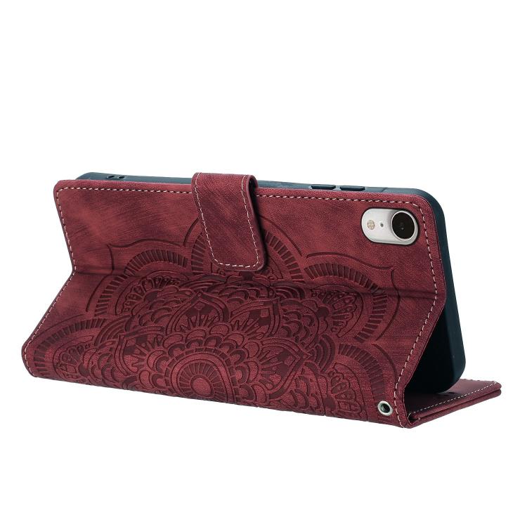 Ốp lưng điện thoại da mờ cổ điển Mandala dập nổi, dành cho iPhone XR, dành cho iPhone XS Max, dành cho iPhone 7 Plus / 8 Plus