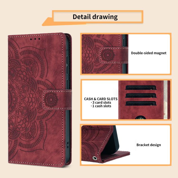 Ốp lưng điện thoại da mờ cổ điển Mandala dập nổi, dành cho iPhone XR, dành cho iPhone XS Max, dành cho iPhone 7 Plus / 8 Plus