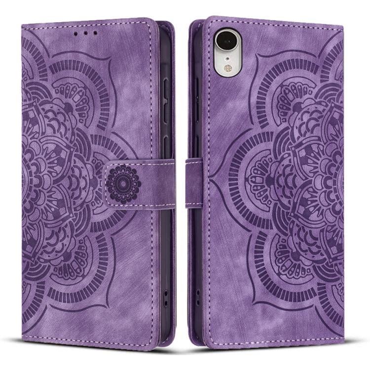 Ốp lưng điện thoại da mờ cổ điển Mandala dập nổi, dành cho iPhone XR, dành cho iPhone XS Max, dành cho iPhone 7 Plus / 8 Plus