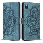 Ốp lưng điện thoại da mờ cổ điển Mandala dập nổi, dành cho iPhone XR, dành cho iPhone XS Max, dành cho iPhone 7 Plus / 8 Plus