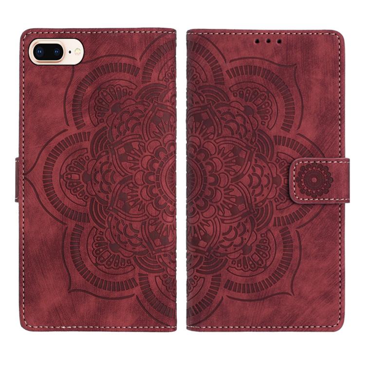 Ốp lưng điện thoại da mờ cổ điển Mandala dập nổi, dành cho iPhone XR, dành cho iPhone XS Max, dành cho iPhone 7 Plus / 8 Plus
