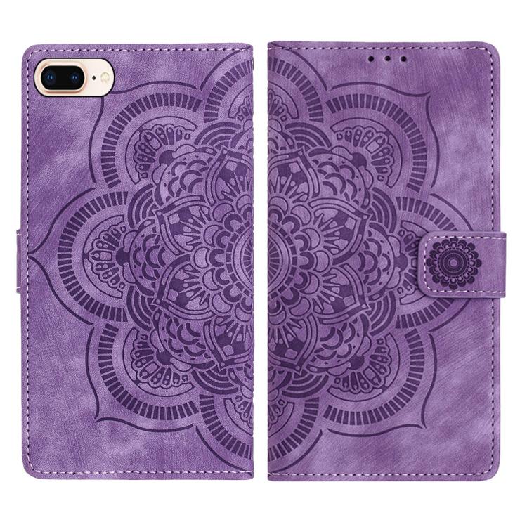 Ốp lưng điện thoại da mờ cổ điển Mandala dập nổi, dành cho iPhone XR, dành cho iPhone XS Max, dành cho iPhone 7 Plus / 8 Plus