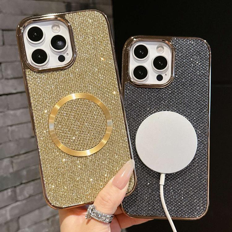 Ốp lưng điện thoại MagSafe PC mạ điện hạt lấp lánh, dành cho iPhone 17 Pro Max, dành cho iPhone 17 Pro, dành cho iPhone 16 Pro Max, dành cho iPhone 16 Pro, dành cho iPhone 16 Plus, dành cho iPhone 16, dành cho iPhone 15 Pro Max, dành cho iPhone 15 Pro
