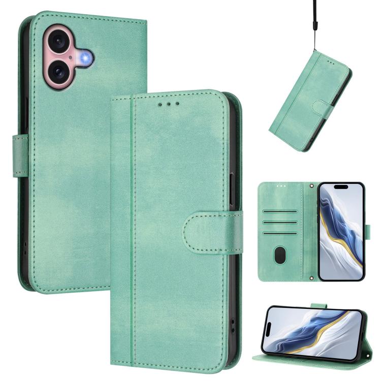 Ốp lưng điện thoại da cổ điển khóa ghép đường kẻ, dành cho iPhone 16 Pro, iPhone 16 Plus, iPhone 16, iPhone 15 Pro Max, iPhone 15 Pro, iPhone 15 Plus