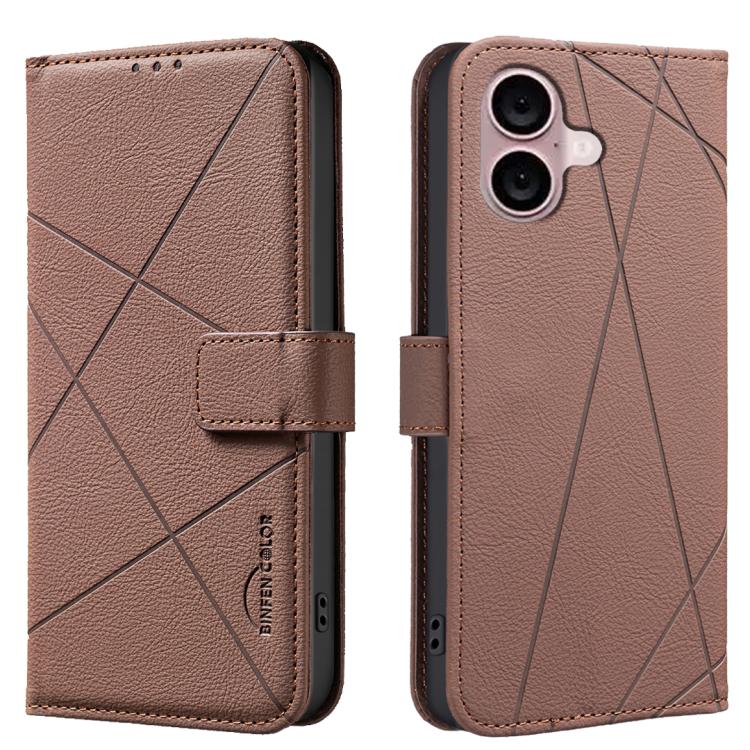 Ốp lưng điện thoại da họa tiết hình học RFID, dành cho iPhone 16e / 17e, dành cho iPhone 17 Pro Max, dành cho iPhone 17 Pro, dành cho iPhone 17, dành cho iPhone Air, dành cho iPhone 16 Pro Max, dành cho iPhone 16 Pro, dành cho iPhone 16 Plus