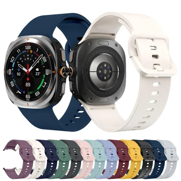 Dây đồng hồ silicone khóa màu đơn sắc nhiều màu, Dành cho Samsung Galaxy Watch Ultra 47mm / Ultra 2025
