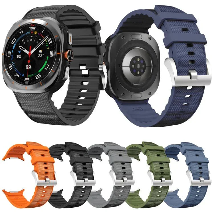 Dây đồng hồ silicone thể thao màu đơn sắc, Dành cho Samsung Galaxy Watch Ultra 47mm / Ultra 2025