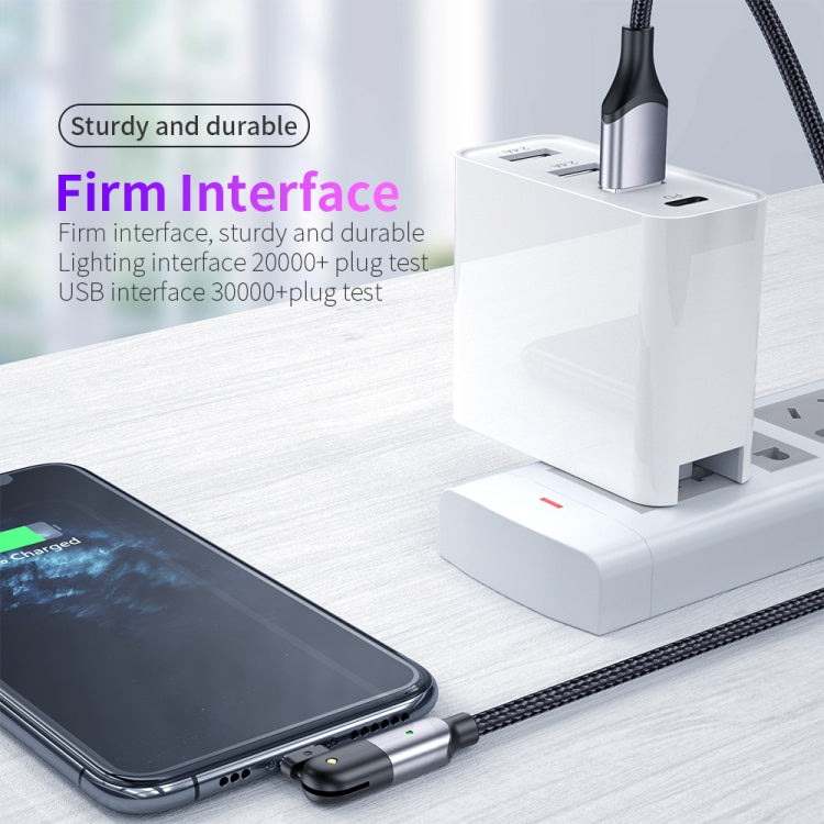 Cáp sạc USB 2.4A sang 8 Pin đầu gập xoay 180 độ, 1.2m 8 Pin, 2m 8 Pin