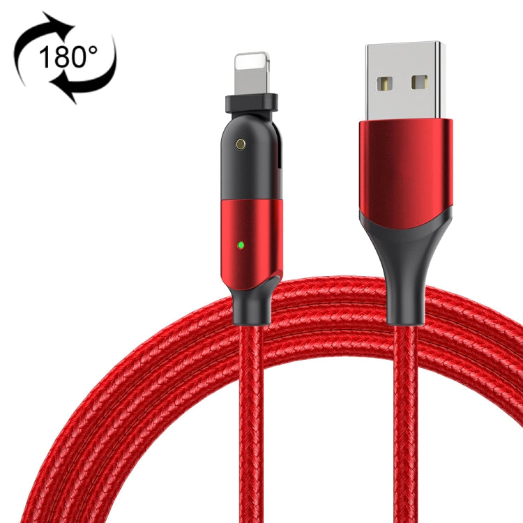 Cáp sạc USB 2.4A sang 8 Pin đầu gập xoay 180 độ, 1.2m 8 Pin, 2m 8 Pin