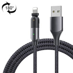 Cáp sạc USB 2.4A sang 8 Pin đầu gập xoay 180 độ, 1.2m 8 Pin, 2m 8 Pin