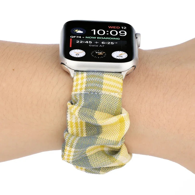 Dây đồng hồ vải phong cách JK Uniform + dây đeo đồng hồ bằng thép không gỉ, dành cho Apple Watch Series 7 45mm / 6 & SE & 5 & 4 44mm / 3 & 2 & 1 42mm, dành cho Apple Watch Series 7 41mm / 6 & SE & 5 & 4 40mm / 3 & 2 & 1 38mm
