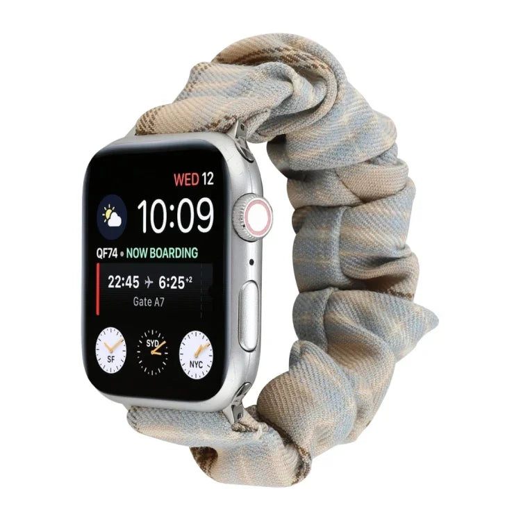 Dây đồng hồ vải phong cách JK Uniform + dây đeo đồng hồ bằng thép không gỉ, dành cho Apple Watch Series 7 45mm / 6 & SE & 5 & 4 44mm / 3 & 2 & 1 42mm, dành cho Apple Watch Series 7 41mm / 6 & SE & 5 & 4 40mm / 3 & 2 & 1 38mm