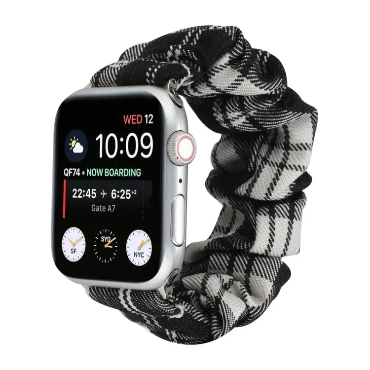 Dây đồng hồ vải phong cách JK Uniform + dây đeo đồng hồ bằng thép không gỉ, dành cho Apple Watch Series 7 45mm / 6 & SE & 5 & 4 44mm / 3 & 2 & 1 42mm, dành cho Apple Watch Series 7 41mm / 6 & SE & 5 & 4 40mm / 3 & 2 & 1 38mm