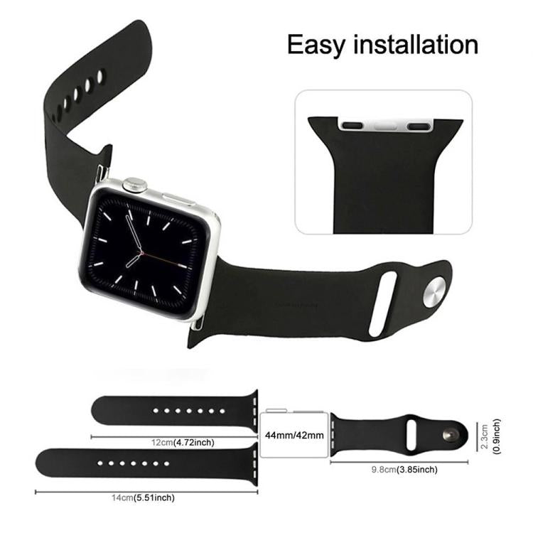 Dây đồng hồ thể thao silicone màu trơn xDfind, Dành cho Apple Watch 46mm / 49mm / 45mm / 44mm, Dành cho Apple Watch 42mm / 41mm / 40mm / 38mm