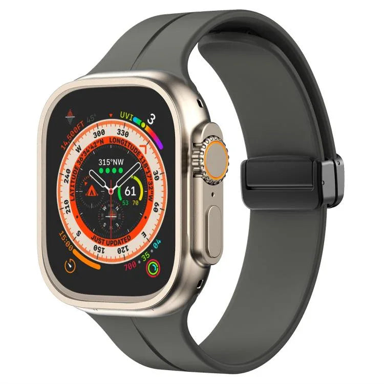 Dây đồng hồ silicone khóa từ tính màu trơn xDfind, Dành cho Apple Watch 46mm / 49mm / 45mm / 44mm, Dành cho Apple Watch 42mm / 41mm / 40mm / 38mm