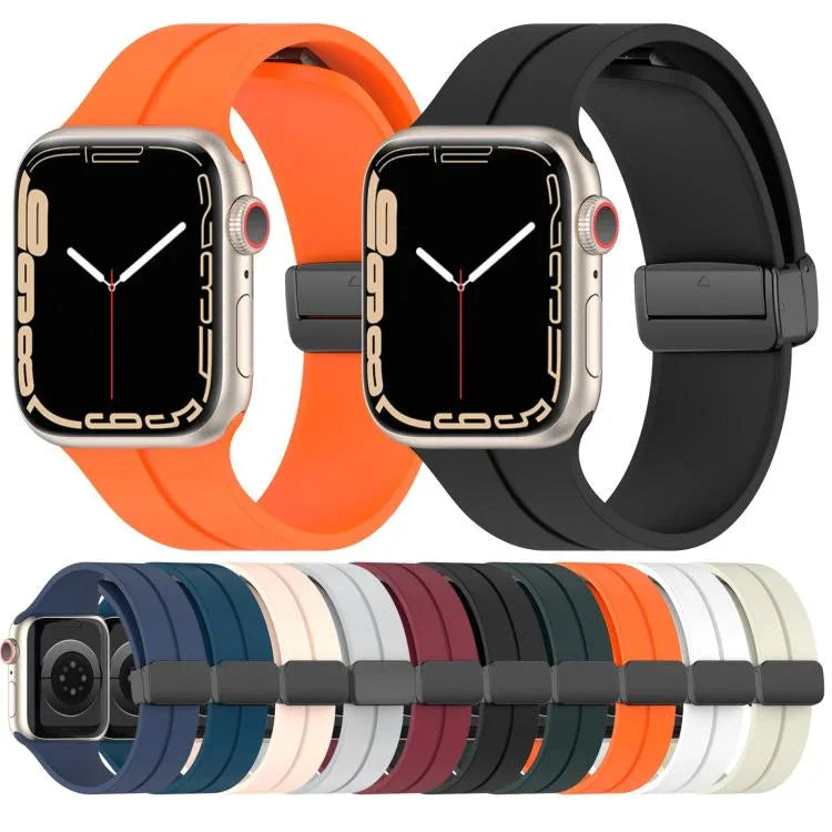 Dây đồng hồ silicone khóa từ tính màu trơn xDfind, Dành cho Apple Watch 46mm / 49mm / 45mm / 44mm, Dành cho Apple Watch 42mm / 41mm / 40mm / 38mm