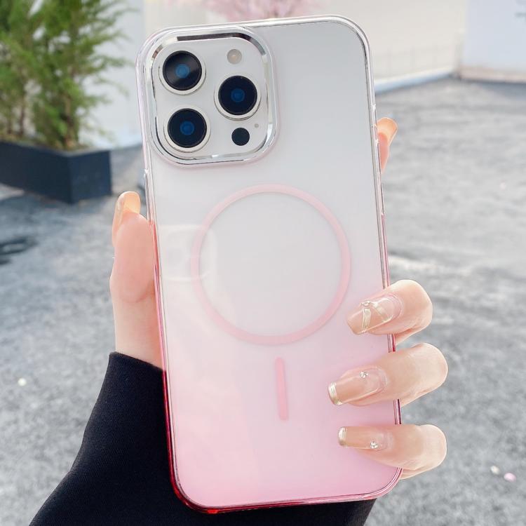 Metal Lens Frame Gradient PC MagSafe Phone Case, For iPhone 13 Pro