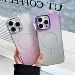 Metal Lens Frame Gradient PC MagSafe Phone Case, For iPhone 13 Pro