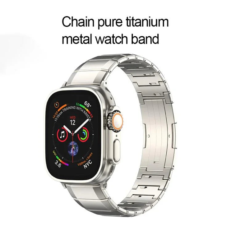 Dây đồng hồ khóa titan nguyên chất một hạt, Dành cho Apple Watch 46mm / 49mm / 45mm / 44mm, Dành cho Apple Watch 42mm / 41mm / 40mm / 38mm