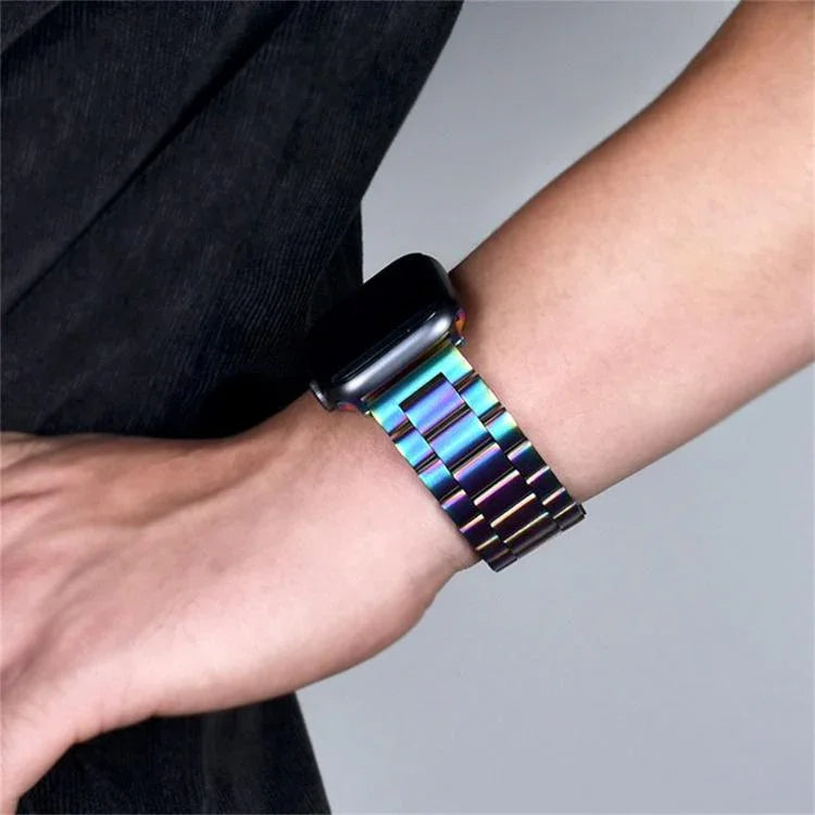 Dây đồng hồ thép không gỉ khóa gập ba hạt xDfind, Dành cho Apple Watch 46mm / 49mm / 45mm / 44mm, Dành cho Apple Watch 42mm / 41mm / 40mm / 38mm