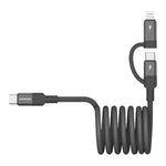 Cáp dữ liệu từ USB-C / Type-C sang USB-C / Type-C / 8 Pin từ tính Momax Mag.Link Duo 60W, DC58 dài 1m, DL58 60W 1m