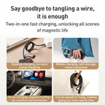 Cáp dữ liệu từ USB-C / Type-C sang USB-C / Type-C / 8 Pin từ tính Momax Mag.Link Duo 60W, DC58 dài 1m, DL58 60W 1m