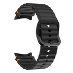Dây đồng hồ silicone khóa màu thêu vân sóng xDfind, Dành cho Samsung Galaxy Watch FE / 7 / 6 / 5 / 4