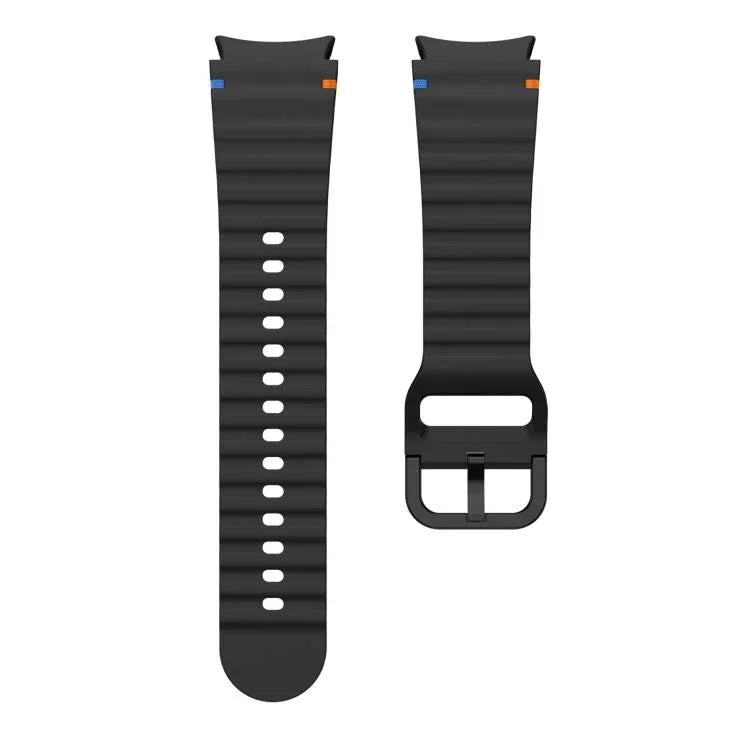 Dây đồng hồ silicone khóa màu thêu vân sóng xDfind, Dành cho Samsung Galaxy Watch FE / 7 / 6 / 5 / 4