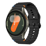 Dây đồng hồ silicone khóa màu thêu vân sóng xDfind, Dành cho Samsung Galaxy Watch FE / 7 / 6 / 5 / 4