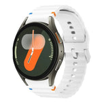 Dây đồng hồ silicone khóa màu thêu vân sóng xDfind, Dành cho Samsung Galaxy Watch FE / 7 / 6 / 5 / 4