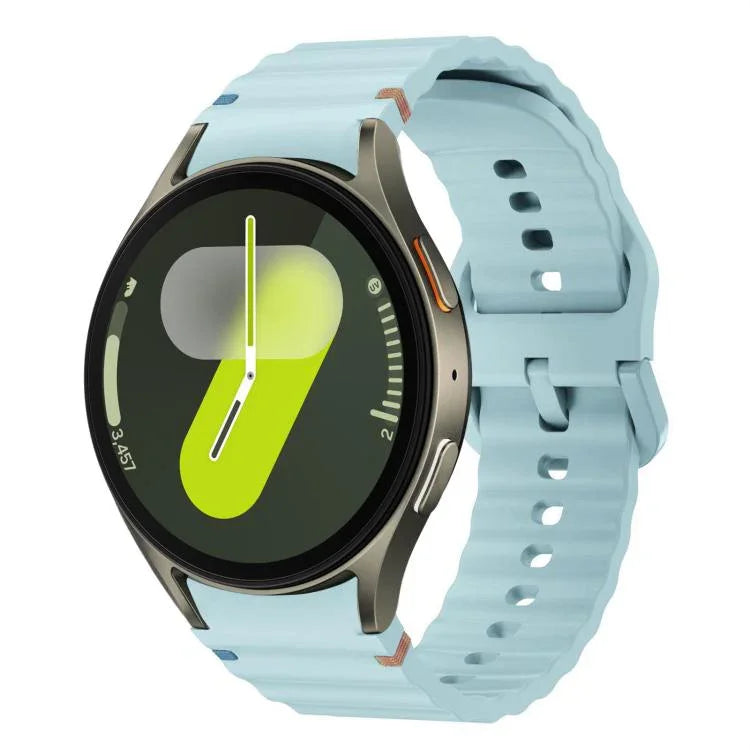 Dây đồng hồ silicone khóa màu thêu vân sóng xDfind, Dành cho Samsung Galaxy Watch FE / 7 / 6 / 5 / 4