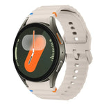 Dây đồng hồ silicone khóa màu thêu vân sóng xDfind, Dành cho Samsung Galaxy Watch FE / 7 / 6 / 5 / 4