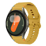 Dây đồng hồ silicone khóa màu thêu vân sóng xDfind, Dành cho Samsung Galaxy Watch FE / 7 / 6 / 5 / 4