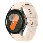 Dây đồng hồ silicone khóa màu thêu vân sóng xDfind, Dành cho Samsung Galaxy Watch FE / 7 / 6 / 5 / 4