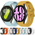 Dây đồng hồ silicone khóa màu thêu vân sóng xDfind, Dành cho Samsung Galaxy Watch FE / 7 / 6 / 5 / 4