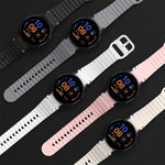Dây đồng hồ silicone khóa màu thêu vân sóng xDfind, Dành cho Samsung Galaxy Watch FE / 7 / 6 / 5 / 4