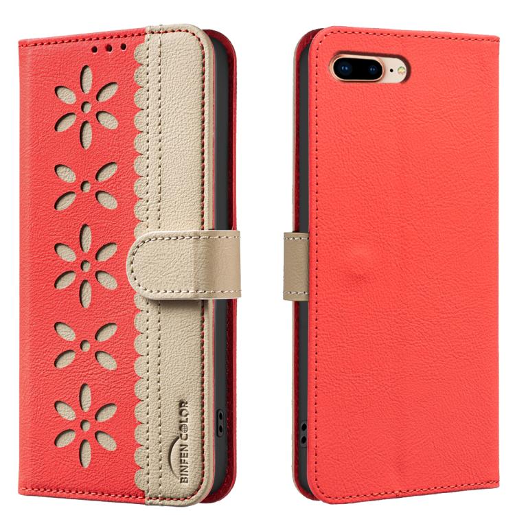 Ốp lưng điện thoại da RFID họa tiết hoa rỗng ghép màu, dành cho iPhone XS Max, iPhone 6 Plus / 7 Plus / 8 Plus, iPhone 6 / 7 / 8