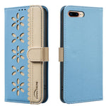 Ốp lưng điện thoại da RFID họa tiết hoa rỗng ghép màu, dành cho iPhone XS Max, iPhone 6 Plus / 7 Plus / 8 Plus, iPhone 6 / 7 / 8