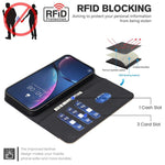 Ốp lưng điện thoại da RFID họa tiết hoa rỗng ghép màu, dành cho iPhone XS Max, iPhone 6 Plus / 7 Plus / 8 Plus, iPhone 6 / 7 / 8