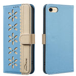 Ốp lưng điện thoại da RFID họa tiết hoa rỗng ghép màu, dành cho iPhone XS Max, iPhone 6 Plus / 7 Plus / 8 Plus, iPhone 6 / 7 / 8