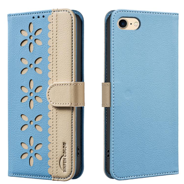 Ốp lưng điện thoại da RFID họa tiết hoa rỗng ghép màu, dành cho iPhone XS Max, iPhone 6 Plus / 7 Plus / 8 Plus, iPhone 6 / 7 / 8