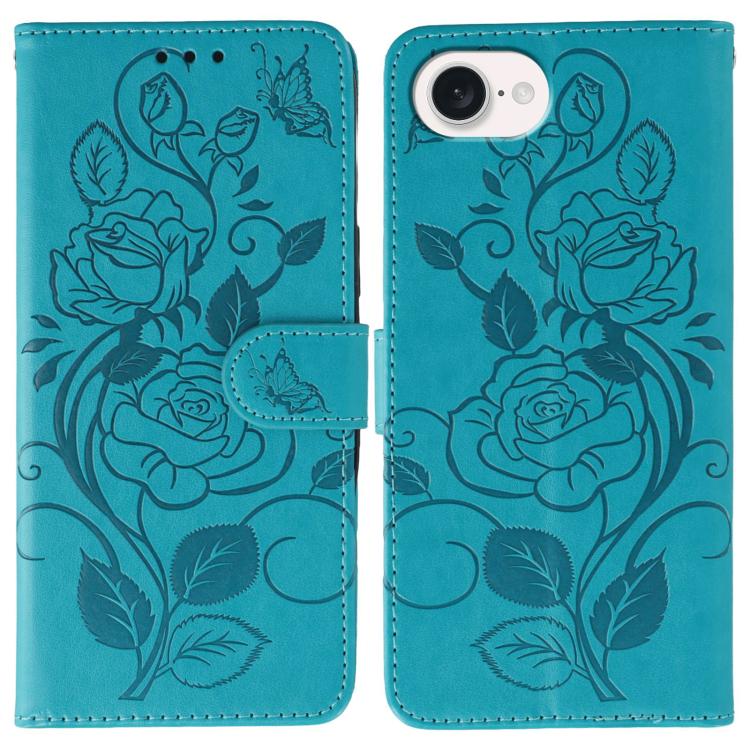Ốp lưng điện thoại da dập nổi hoa hồng bướm, dành cho iPhone 17e / 16e, dành cho iPhone 17 Pro Max, dành cho iPhone 17 Pro, dành cho iPhone 17, dành cho iPhone Air