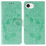 Ốp lưng điện thoại da dập nổi hoa hồng bướm, dành cho iPhone 17e / 16e, dành cho iPhone 17 Pro Max, dành cho iPhone 17 Pro, dành cho iPhone 17, dành cho iPhone Air