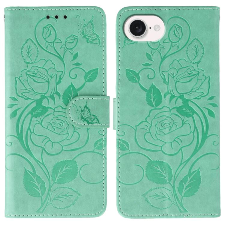 Ốp lưng điện thoại da dập nổi hoa hồng bướm, dành cho iPhone 17e / 16e, dành cho iPhone 17 Pro Max, dành cho iPhone 17 Pro, dành cho iPhone 17, dành cho iPhone Air