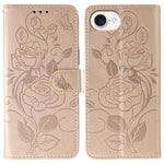 Ốp lưng điện thoại da dập nổi hoa hồng bướm, dành cho iPhone 17e / 16e, dành cho iPhone 17 Pro Max, dành cho iPhone 17 Pro, dành cho iPhone 17, dành cho iPhone Air
