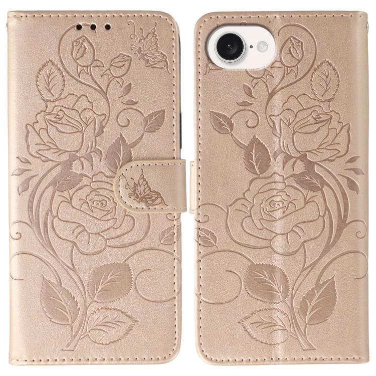 Ốp lưng điện thoại da dập nổi hoa hồng bướm, dành cho iPhone 17e / 16e, dành cho iPhone 17 Pro Max, dành cho iPhone 17 Pro, dành cho iPhone 17, dành cho iPhone Air