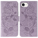 Ốp lưng điện thoại da dập nổi hoa hồng bướm, dành cho iPhone 17e / 16e, dành cho iPhone 17 Pro Max, dành cho iPhone 17 Pro, dành cho iPhone 17, dành cho iPhone Air