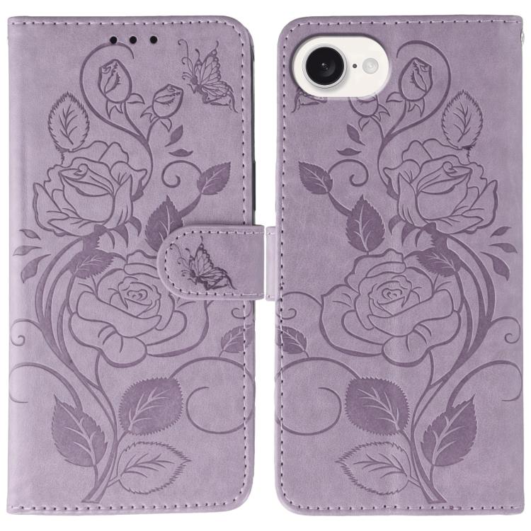Ốp lưng điện thoại da dập nổi hoa hồng bướm, dành cho iPhone 17e / 16e, dành cho iPhone 17 Pro Max, dành cho iPhone 17 Pro, dành cho iPhone 17, dành cho iPhone Air